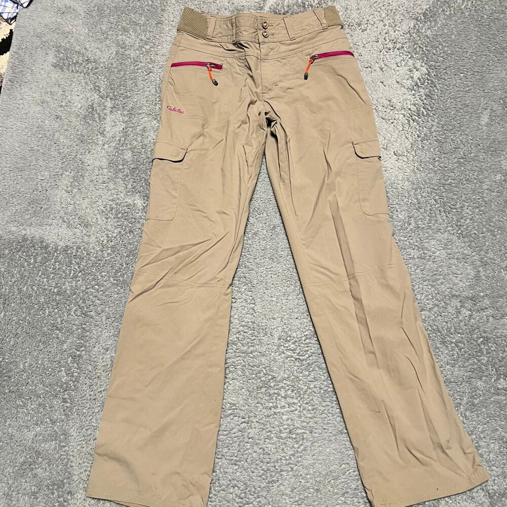 Cabelas Pants Womens 4 (30x30.5) XPG Performance Nylon Hiking Tan
